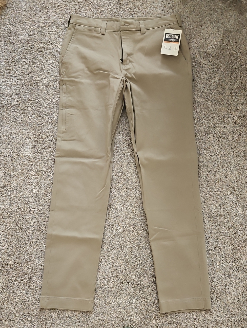 Duluth Trading Co Khaki Straight-Leg Chinos - Picture 1 of 4